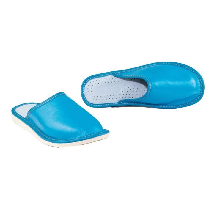 Skórkowe kryte papcie domowe damskie, lacie domowe - numer 068