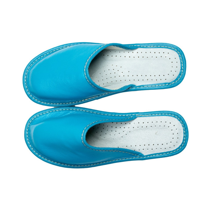 Skórkowe kryte papcie domowe damskie, lacie domowe - numer 068