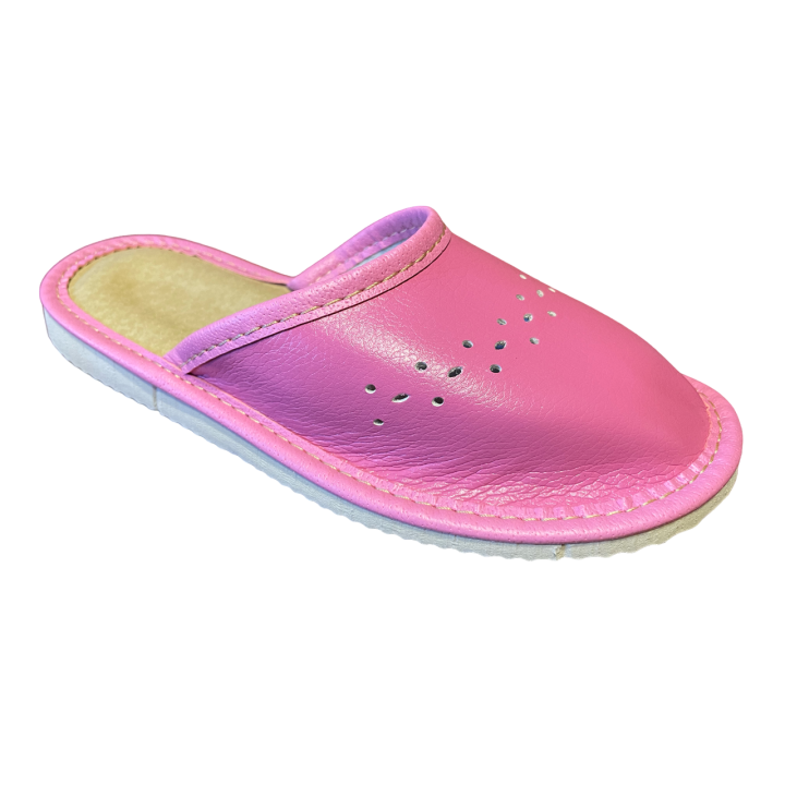 Kapcie z drobnymi kwiatuszkami, klapki domowe dziecięce