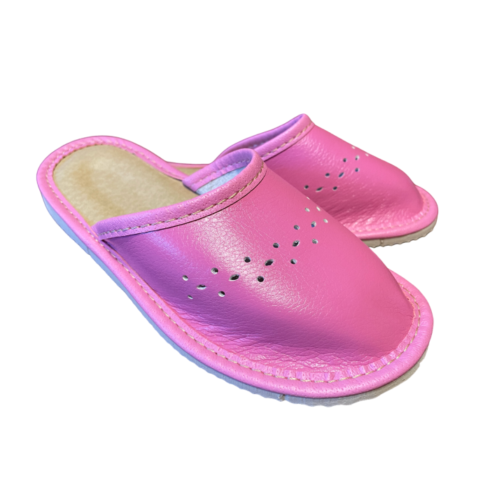 Kapcie z drobnymi kwiatuszkami, klapki domowe dziecięce