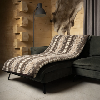 Koc wełniany ciemny, ciepły koc góralski prosto z Podhala