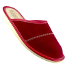 Zamszowe czerwone kapcie męskie, skórzane pantofle męskie welurowe- numer 363