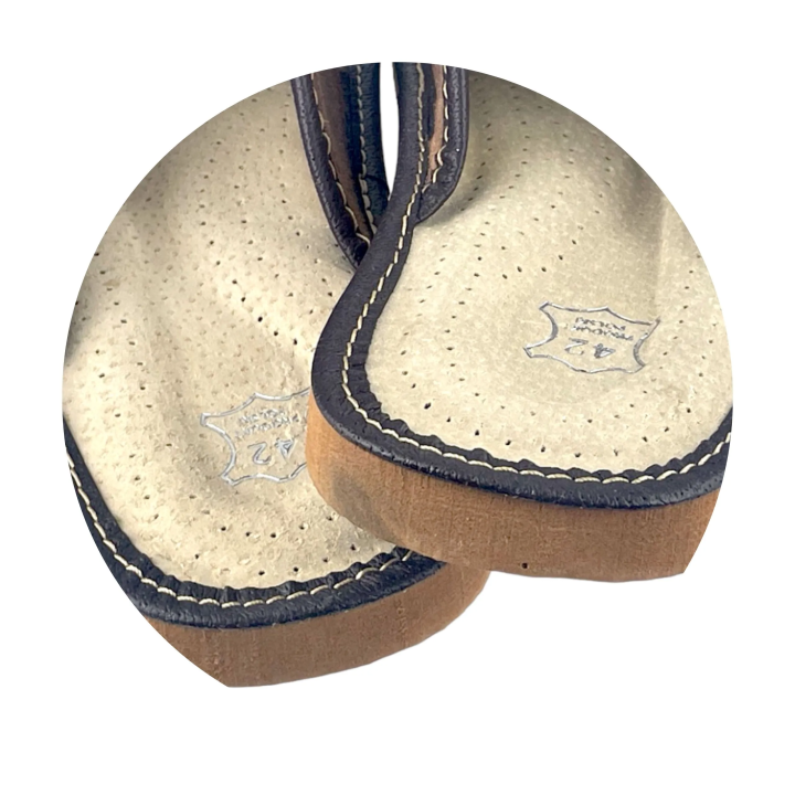 Zamszowe brązowe kapcie męskie, skórzane pantofle męskie welurowe- numer 364