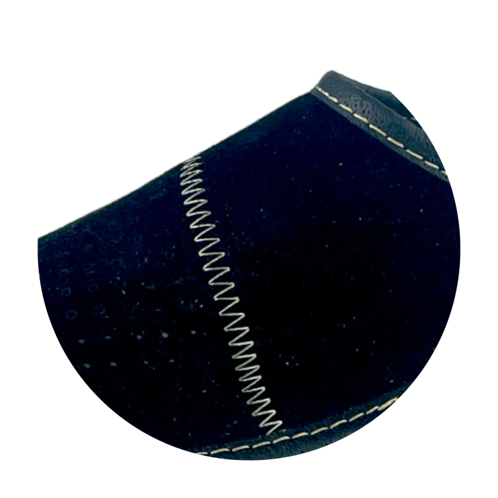 Zamszowe czarne kapcie męskie, skórzane pantofle męskie welurowe