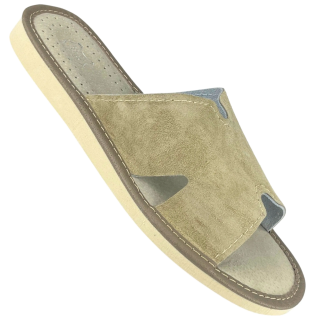 Kapcie damskie z odkrytymi palcami, wysokiej jakości zamsz