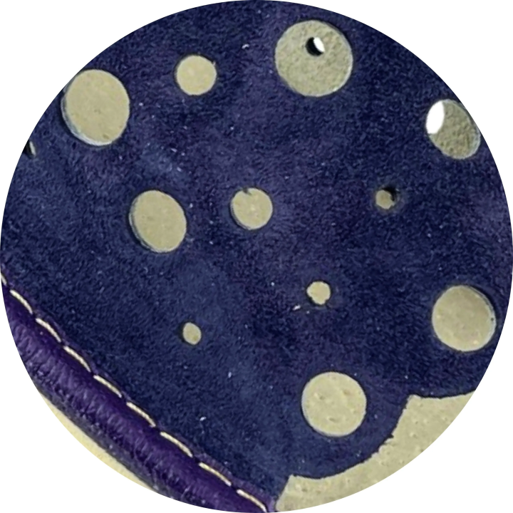 Fioletowe pantofle damskie, wygodne zamszowe kapcie skórzane damskie