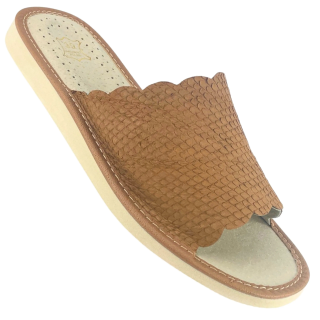 Kapcie damskie wzór skóry węża, wygodne pantofle domowe damskie