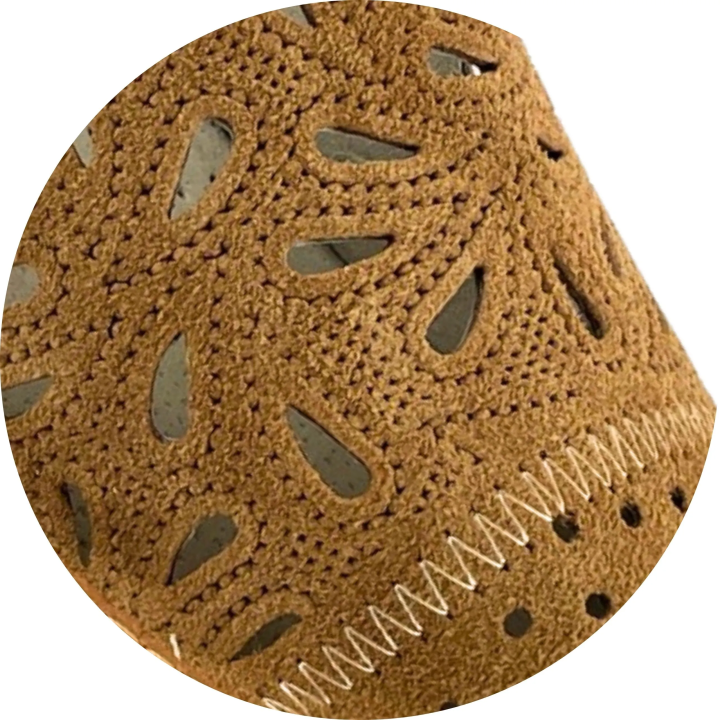 Kapcie damskie skórzane z osłoniętymi palcami, brązowe kapcie domowe