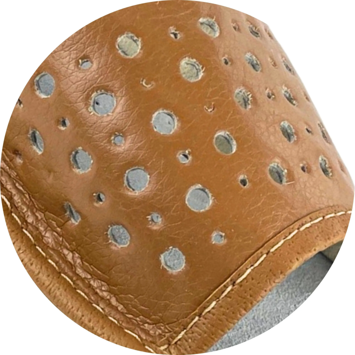 Brązowe naturalny kolor, kapcie damskie ze skóry naturalnej, letnie kapcie damskie