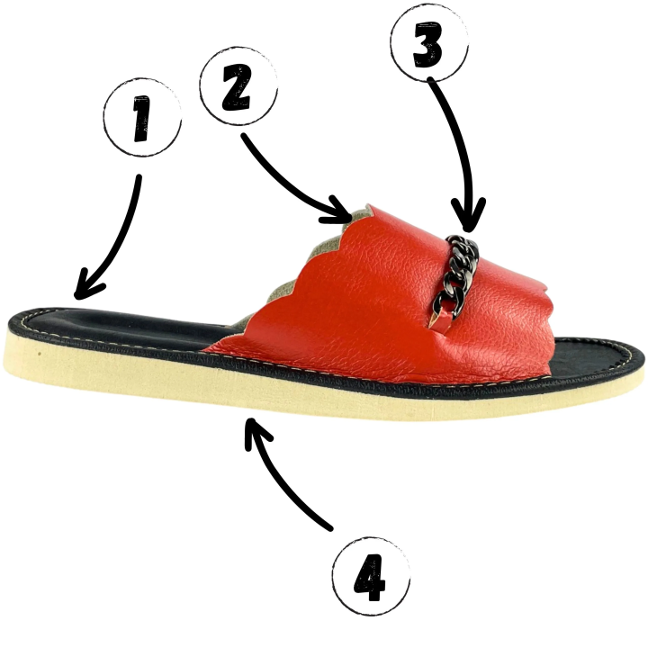 Ekstrawaganckie pomarańczowe pantofle domowe damskie