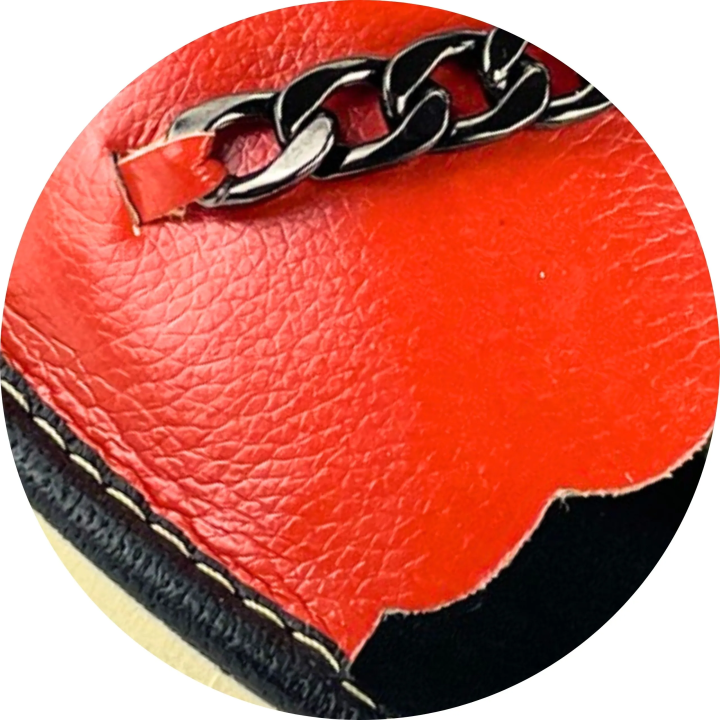 Ekstrawaganckie pomarańczowe pantofle domowe damskie