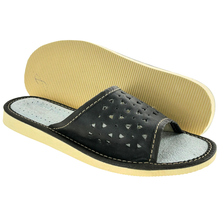 Szare kapcie domowe damskie Laczki pantofle kobiece domowe