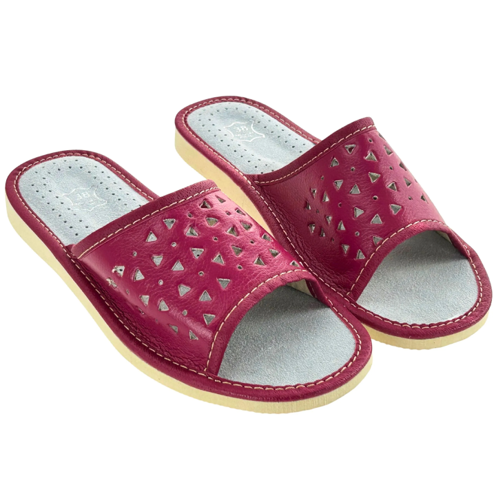 Pantofle damskie skórkowe Wygodne laczki domowe góralskie