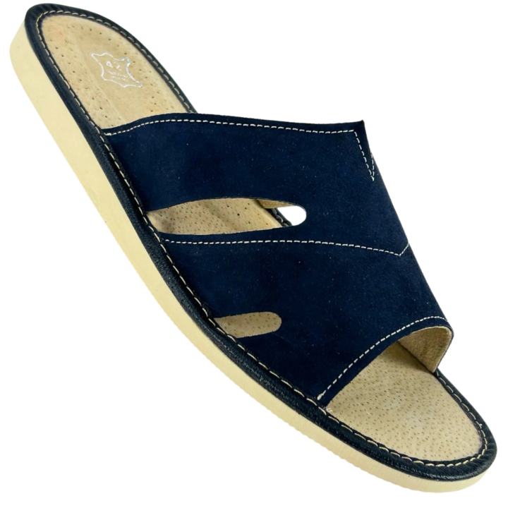 Męskie ciapki domowe skórzane Lekkie Pantofle męskie