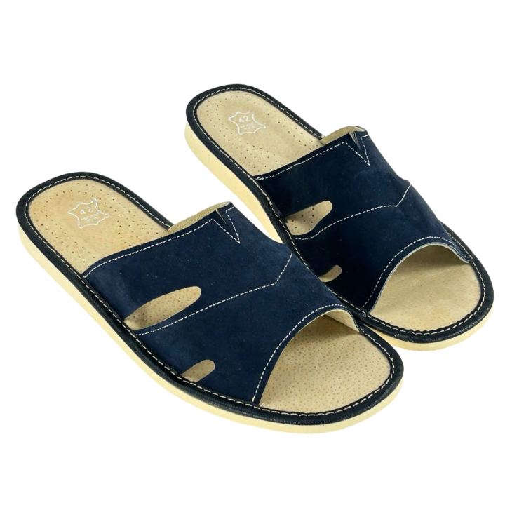 Męskie ciapki domowe skórzane Lekkie Pantofle męskie