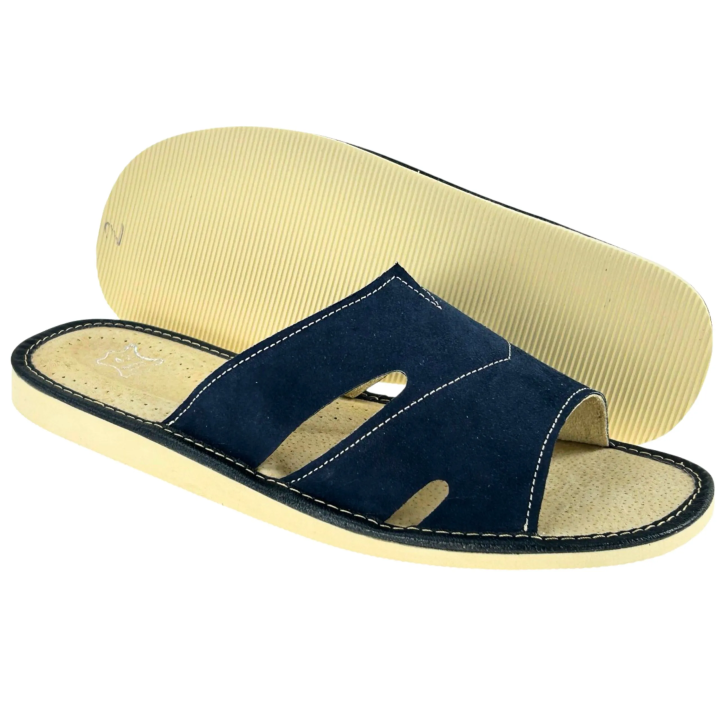 Męskie ciapki domowe skórzane Lekkie Pantofle męskie