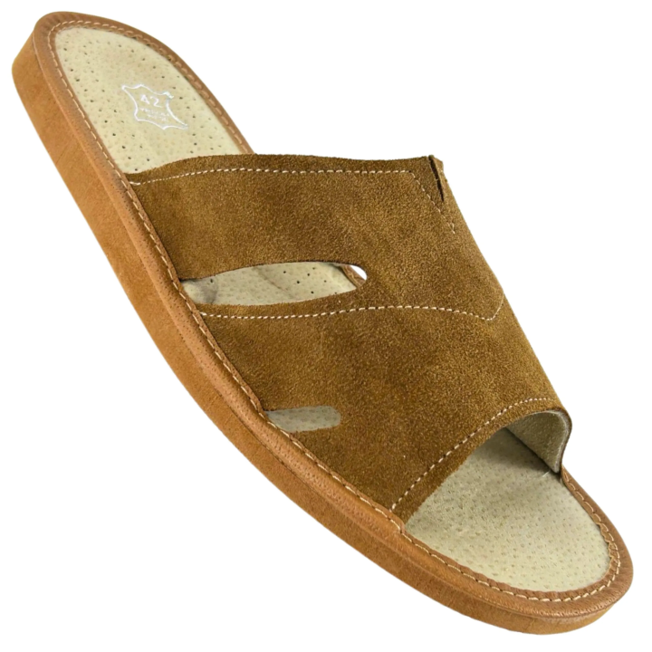 Pantofle męskie ciapy skórzane dla Panów