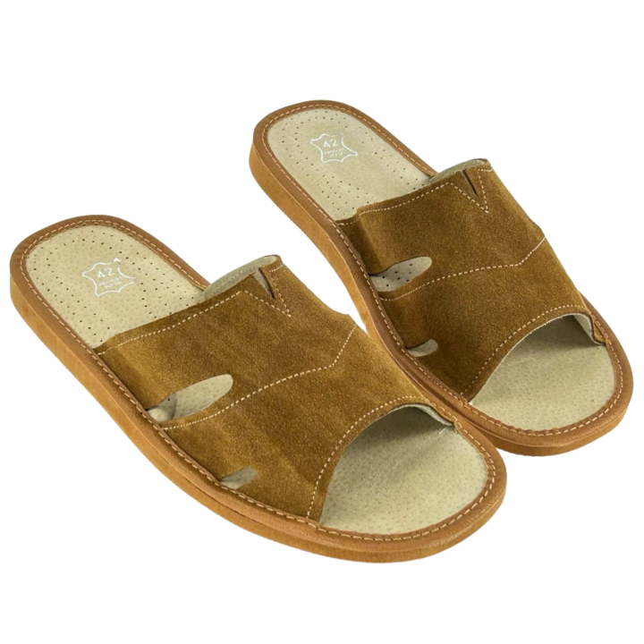 Pantofle męskie ciapy skórzane dla Panów