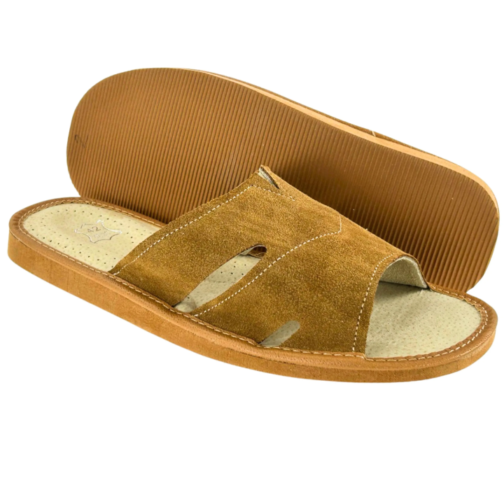 Pantofle męskie ciapy skórzane dla Panów