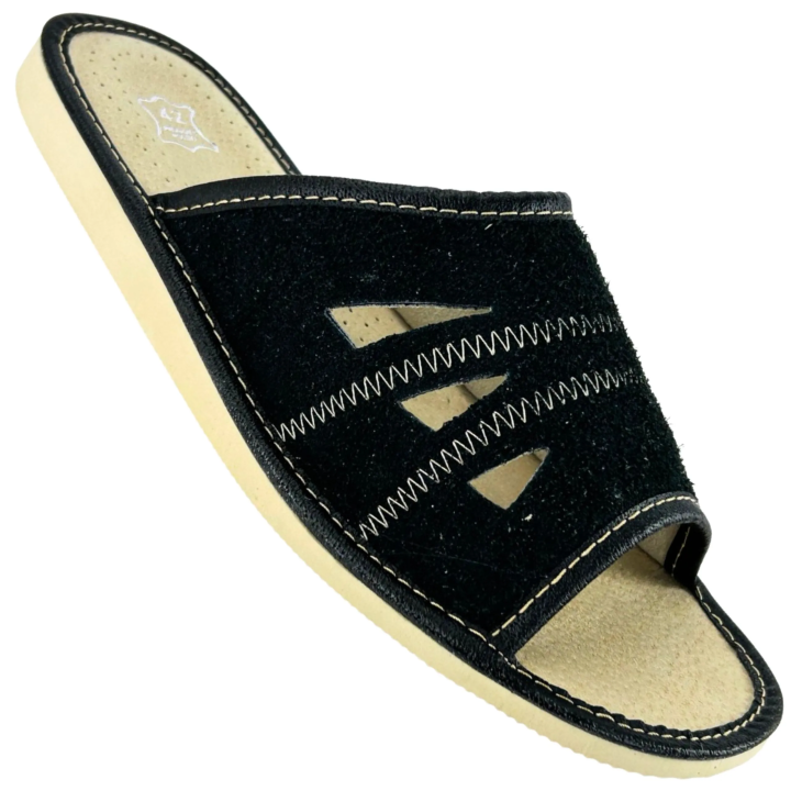 Laczki męskie zamszowe Otwarte Palce Kapcie Męskie