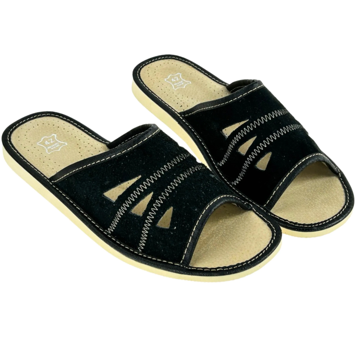 Laczki męskie zamszowe Otwarte Palce Kapcie Męskie