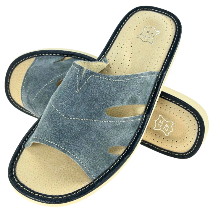 Kapcie męskie skórzane wygodne Kapcie męskie domowe