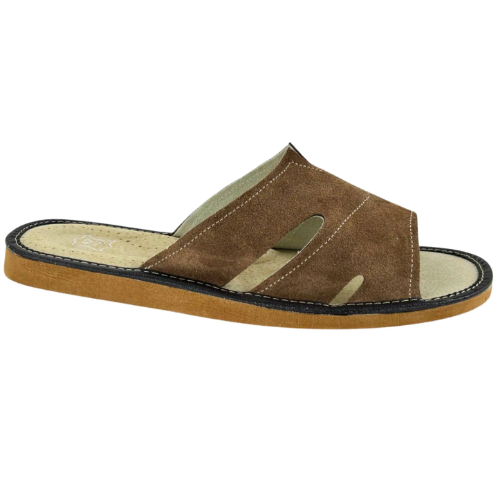 Kapcie skórzane męskie góralskie Wytrzymałe Pantofle męskie