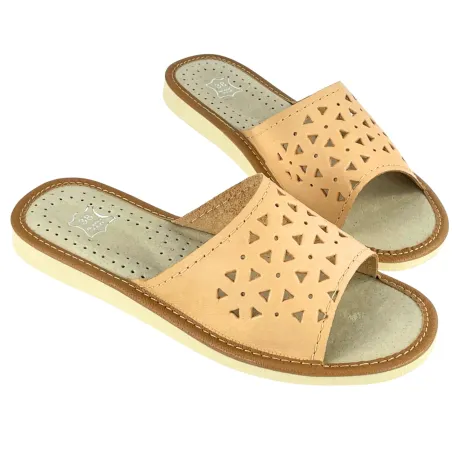 pantofle damskie domowe skórzane