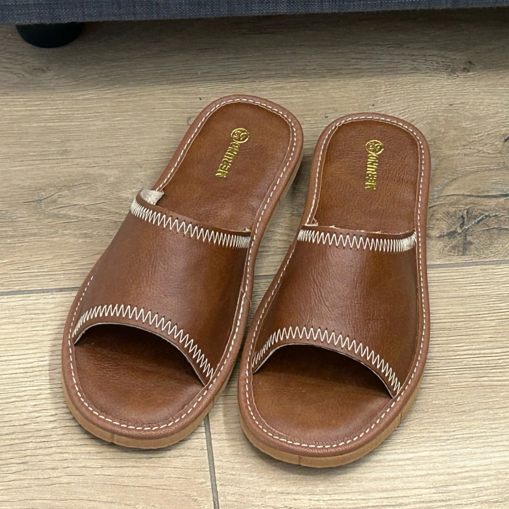 Kapcie Damskie Skórzane Wygodne Laczki Domowe Pantofle Domowe Lekkie