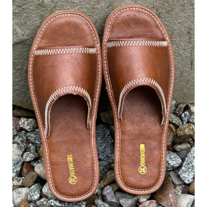 Kapcie Damskie Skórzane Wygodne Laczki Domowe Pantofle Domowe Lekkie