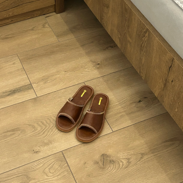 Kapcie Damskie Skórzane Wygodne Laczki Domowe Pantofle Domowe Lekkie