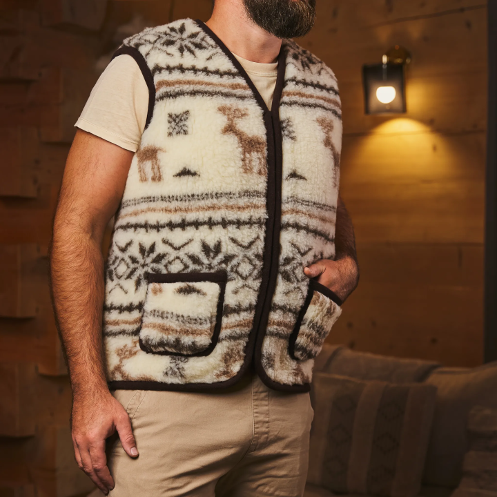 Ciepła kamizelka góralska, produkt idealny na prezent, stylowy bezrękawnik