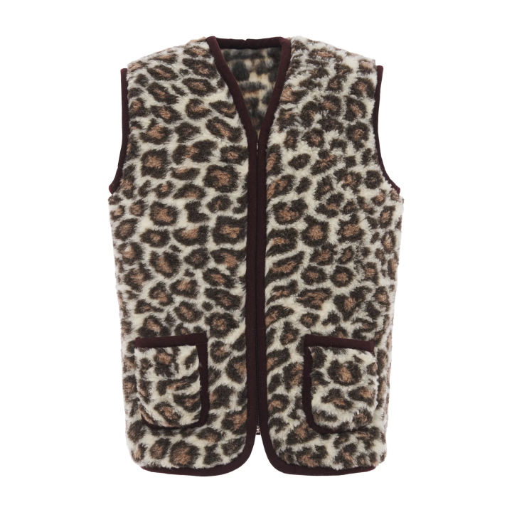 Panterkowa kamizelka, bezrękawnik góralski damski, ciepła kamizelka pod kurtkę
