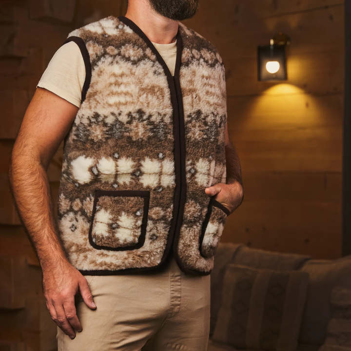 Ciepła kamizelka podhalańska, bezrękawnik góralski tradycyjny