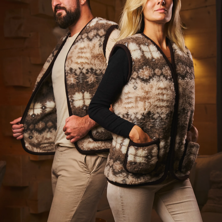 Ciepła kamizelka podhalańska, bezrękawnik góralski tradycyjny