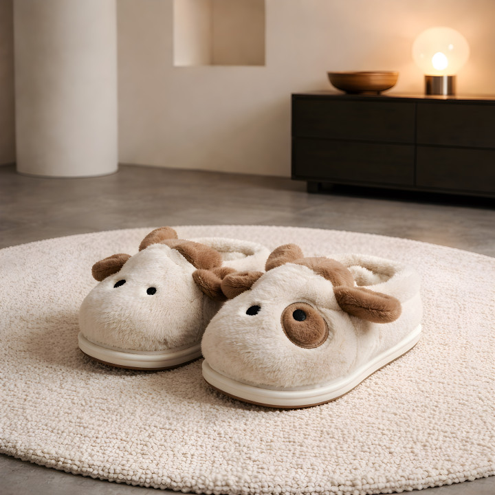 Dziecięce kapcie domowe "Piesek" Miękkie kapcie dla dzieci