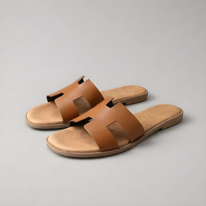 Wygodne kapcie domowe damskie Skórzane obuwie