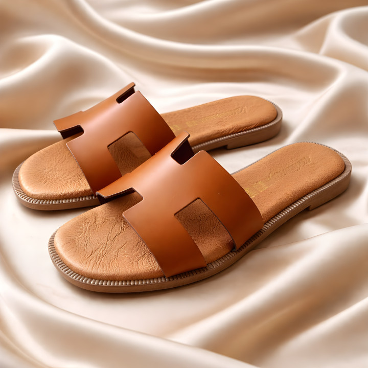 Wygodne kapcie domowe damskie Skórzane obuwie