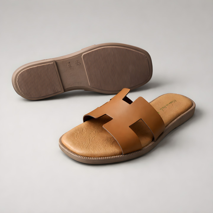 Wygodne kapcie domowe damskie Skórzane obuwie