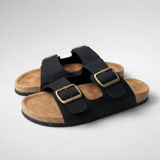 Męskie kapcie domowe Wygodne buty domowe z klamrą