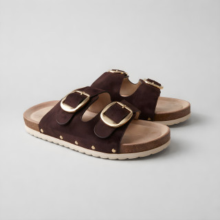 Buty damskie z klamrą Komfortowe Laczki domowe