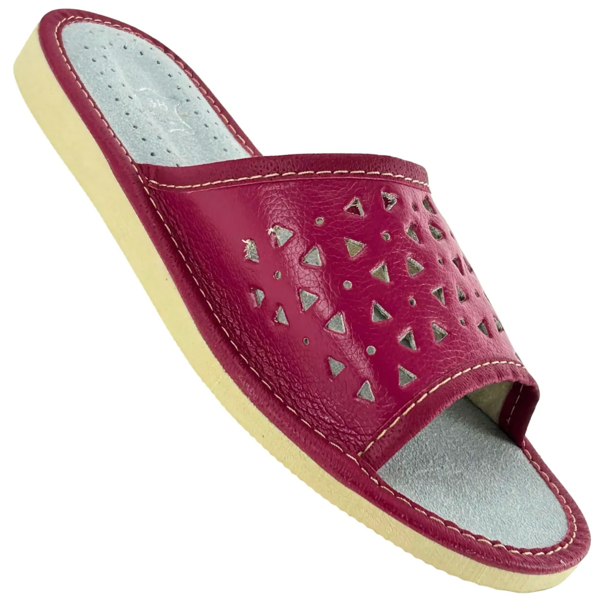 fioletowe kapcie damskie