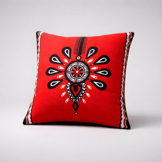 Poszewka dekoracyjna z parzenicą, Czerwona poszewka góralska