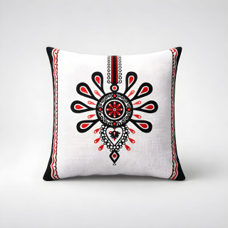 Poszewka na poduszkę, Poszewka biała w stylu góralskim