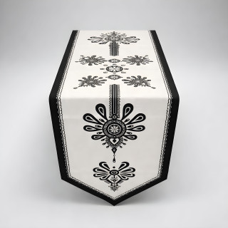 Bieżnik dekoracyjny, Czarno-biały góralski bieżnik