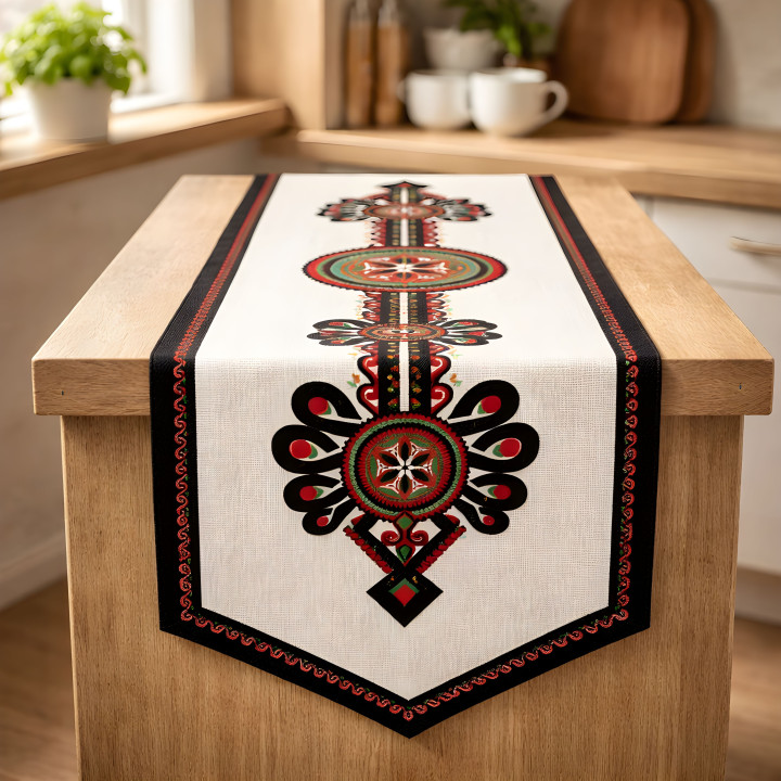 Dekoracyjny bieżnik góralski, bieżnik w parzenicę