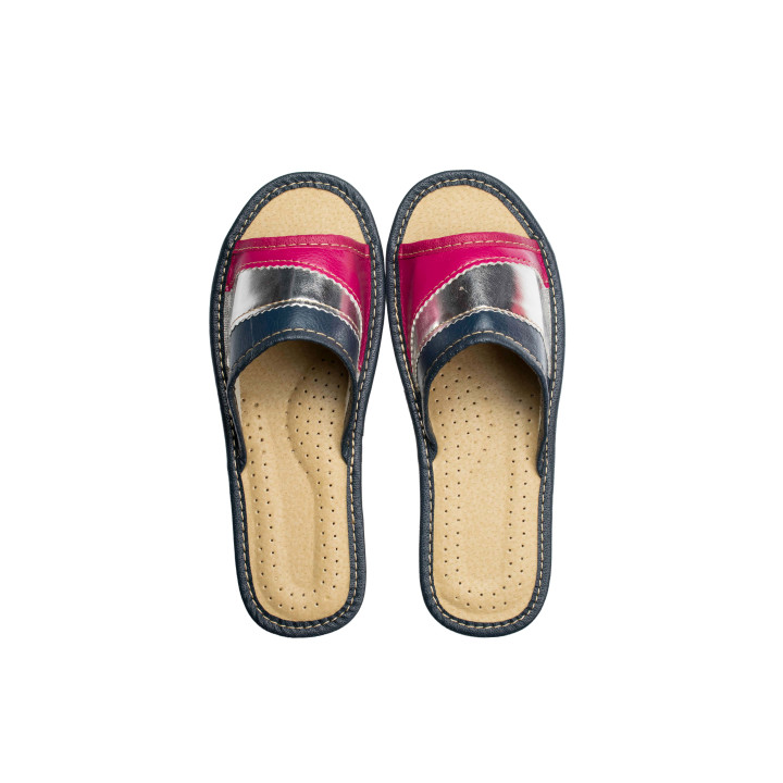 Kolorowe wygodne papcie domowe damskie, wygodne lacie domowe - numer 029