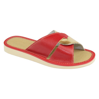 Pantofle damskie zaplatane, łączone kolory kapci damskich