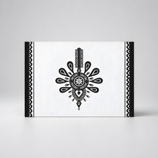 Podkładka na stół, Biało-czarna podkładka z parzenicą