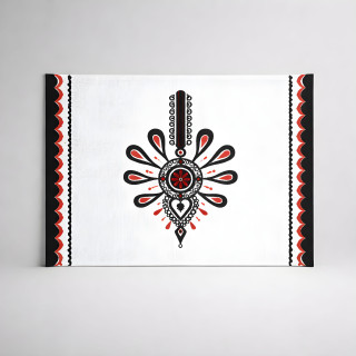 Podkładka biało-czerwona, Podkładka ozdobna góralska